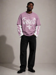 Oversized Layered Printed T-Shirt – Multiple Designs Available