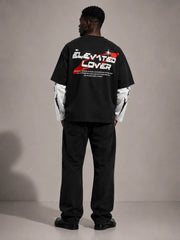 Oversized Layered Printed T-Shirt – Multiple Designs Available
