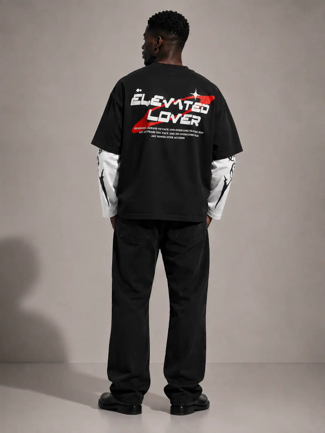 Oversized Layered Printed T-Shirt – Multiple Designs Available