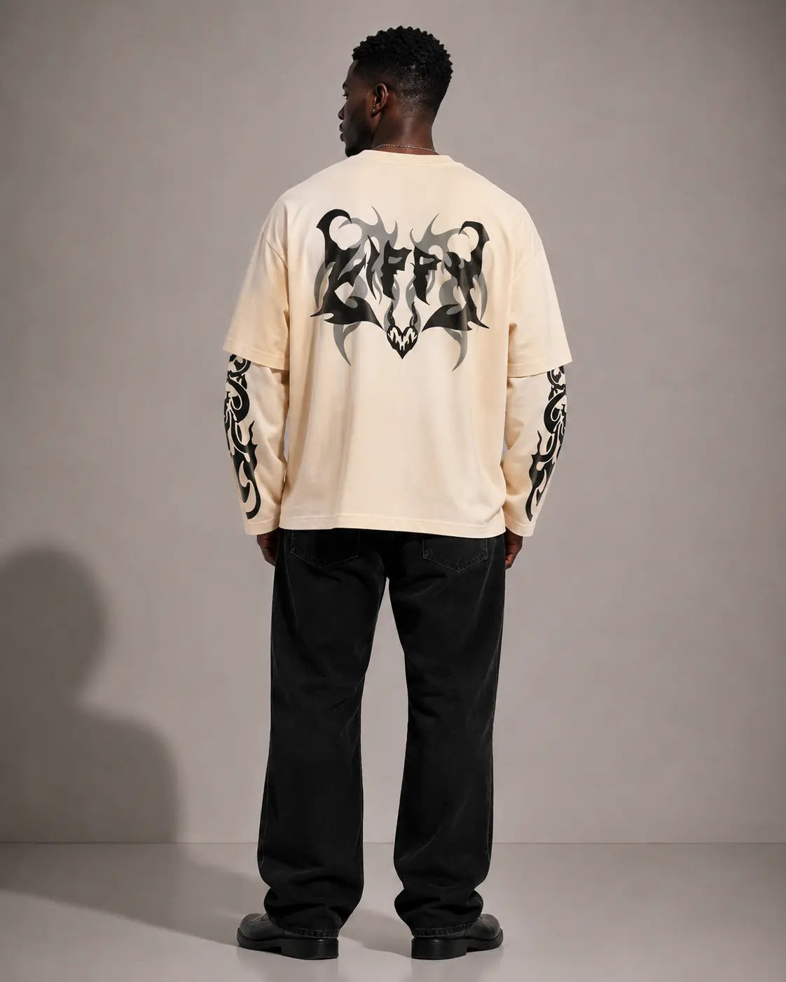 Oversized Layered Printed T-Shirt – Multiple Designs Available