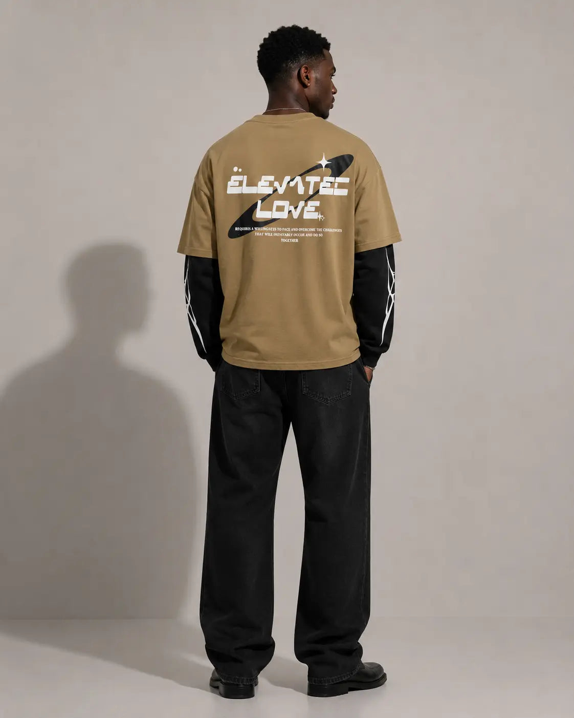 Oversized Layered Printed T-Shirt – Multiple Designs Available