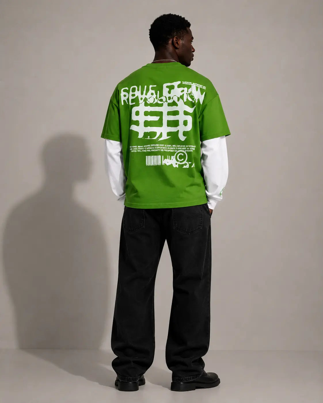 Oversized Layered Printed T-Shirt – Multiple Designs Available