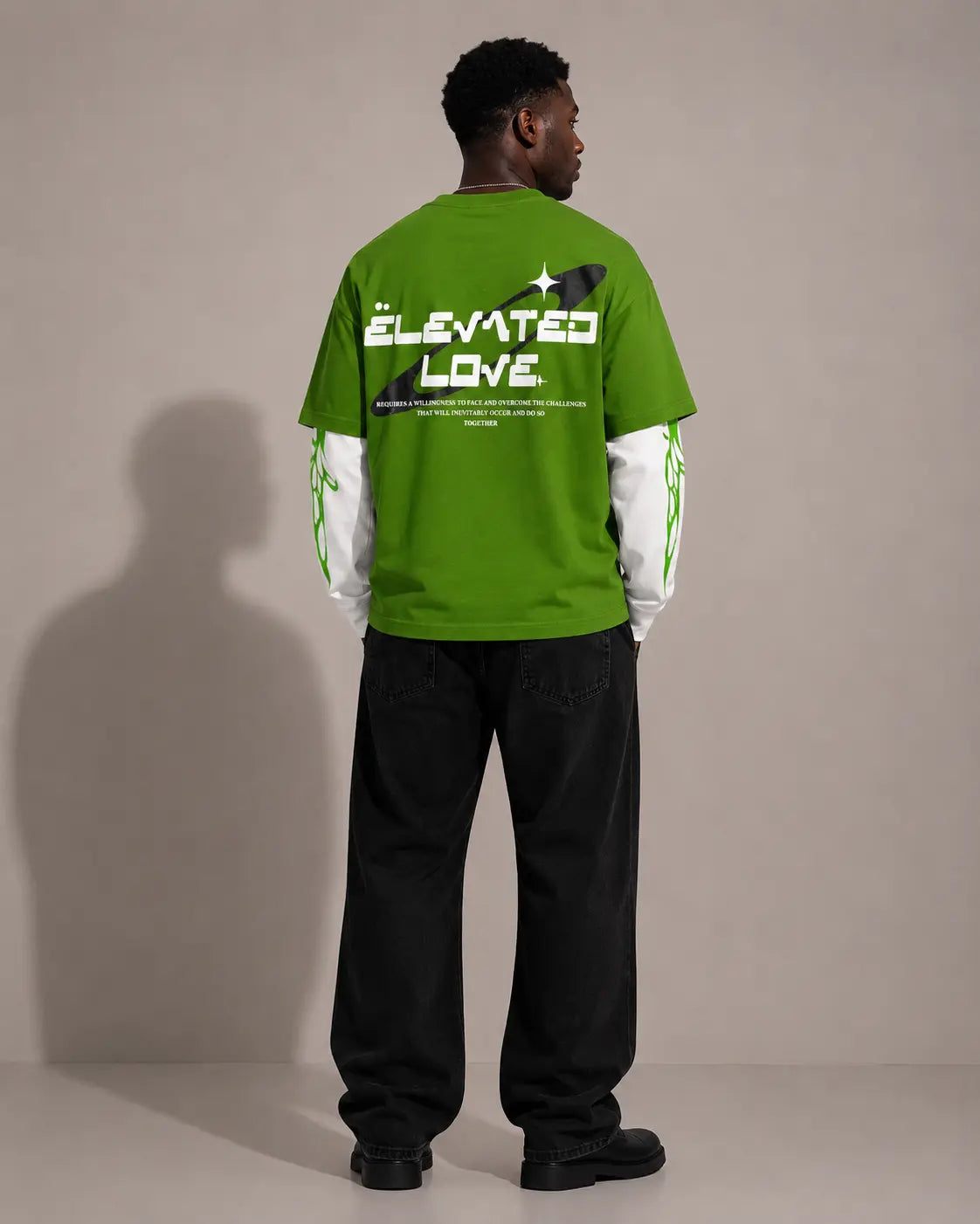 Oversized Layered Printed T-Shirt – Multiple Designs Available