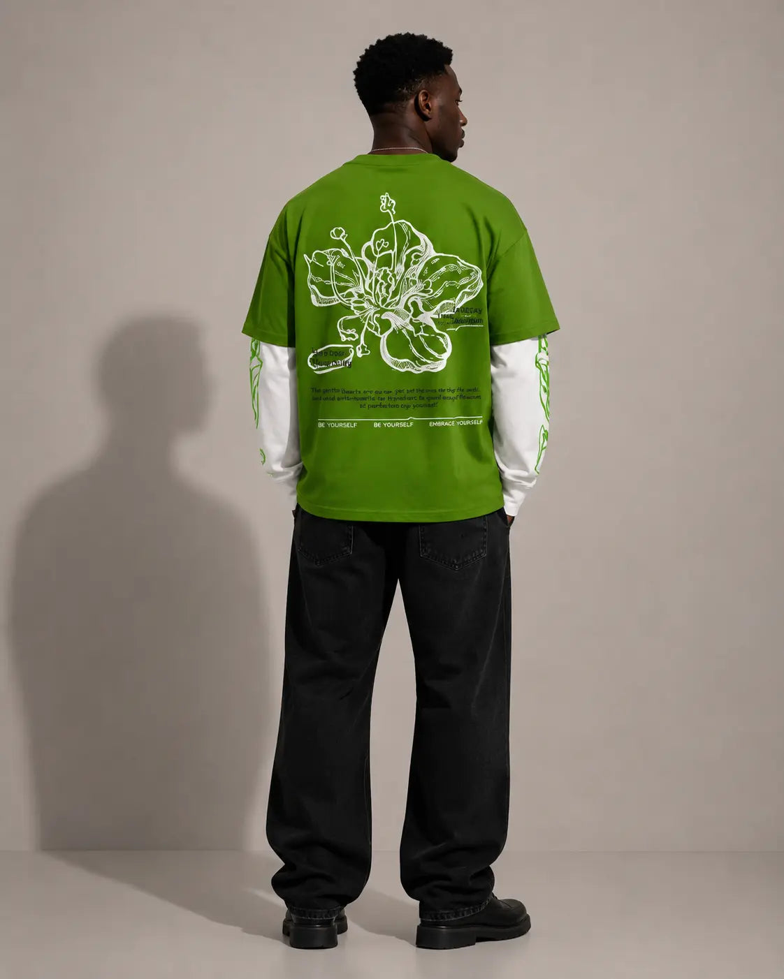 Oversized Layered Printed T-Shirt – Multiple Designs Available